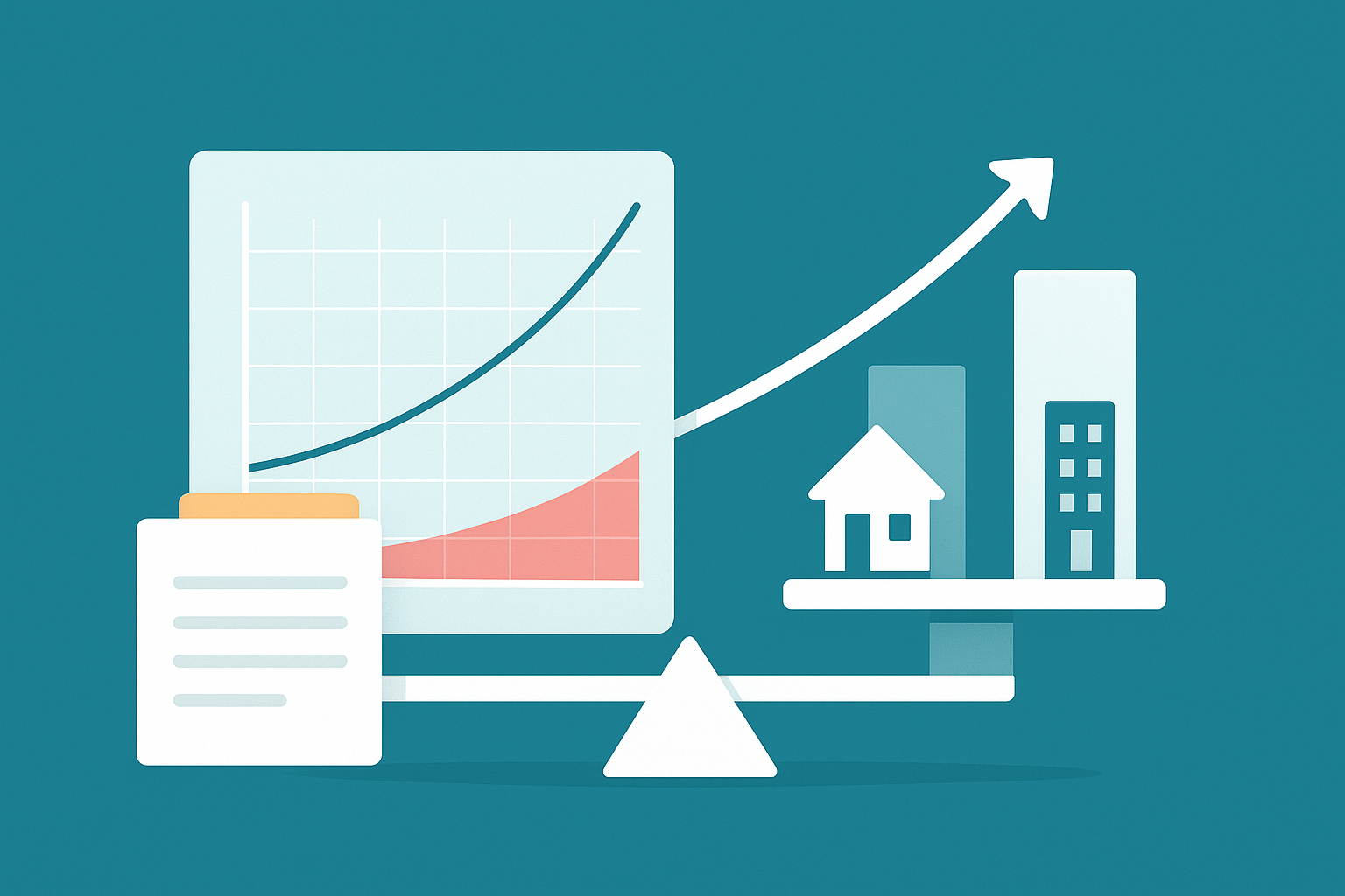 Image illustrant le choix entre acheter ou louer en Allemagne, avec des données financières et graphiques.